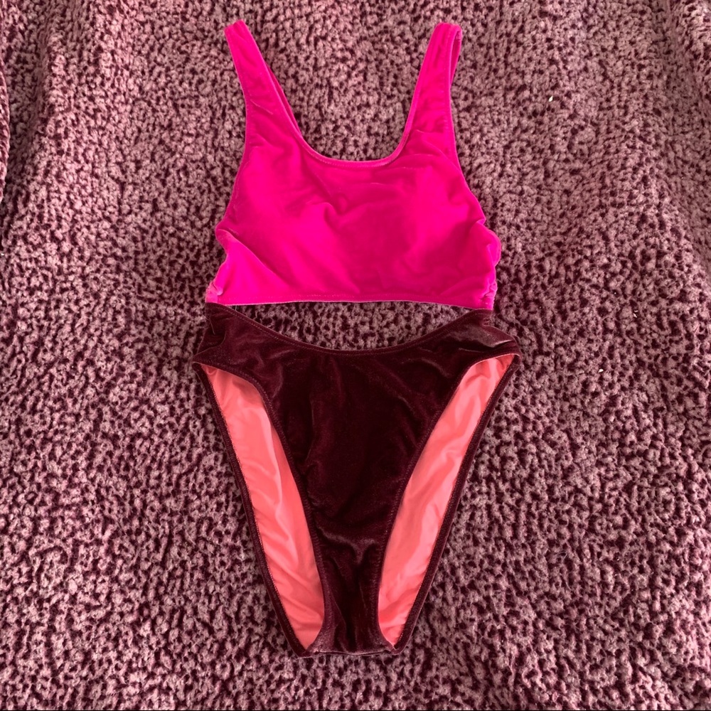 ✨Velour✨one piece bathing suit! VS